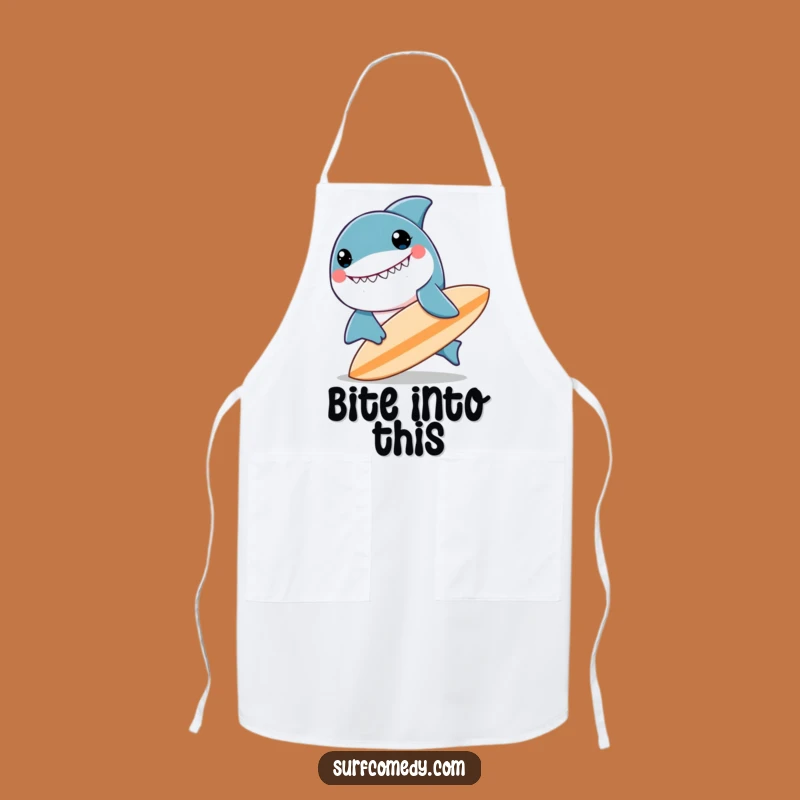 Funny Kawaii Shark Apron - Hilarious Kitchen Fun for Surfers