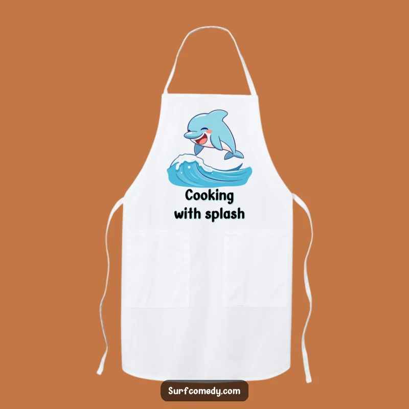 Funny Laughing Dolphin Apron - Kitchen Ocean Fun Gift