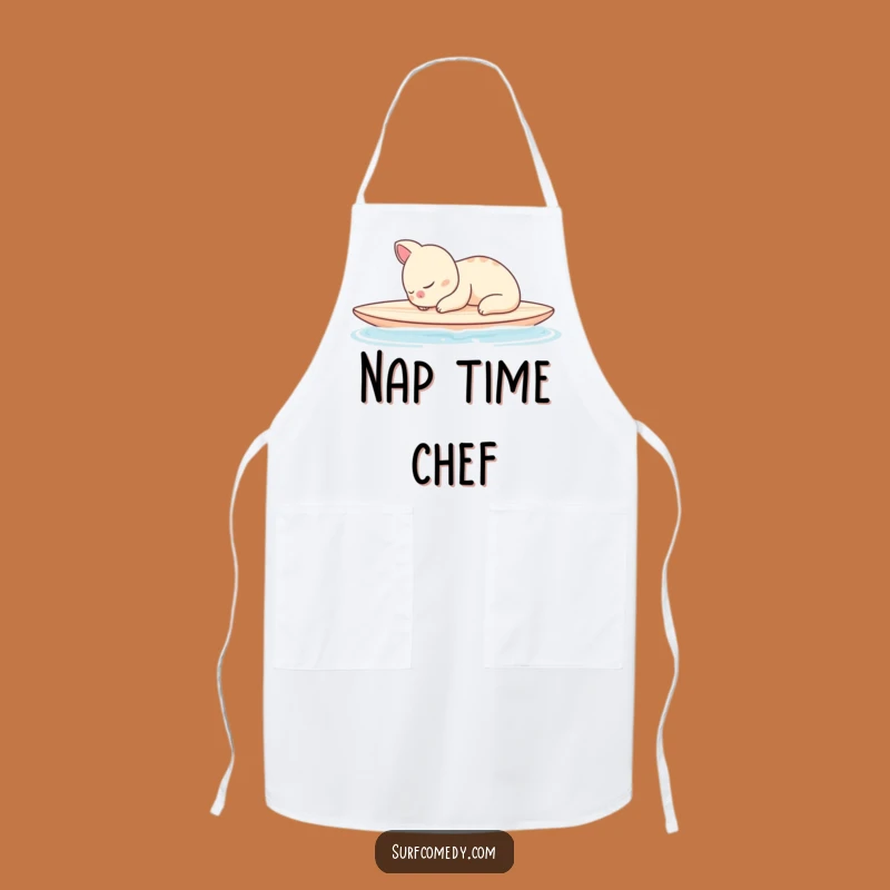 Funny Beach Nap Apron - Sleepy Animal Surfboard Cooking Gift