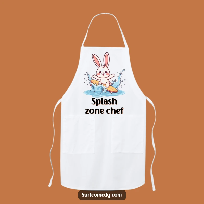 Funny Surfer Rabbit Apron: Cook With Beachy Humor