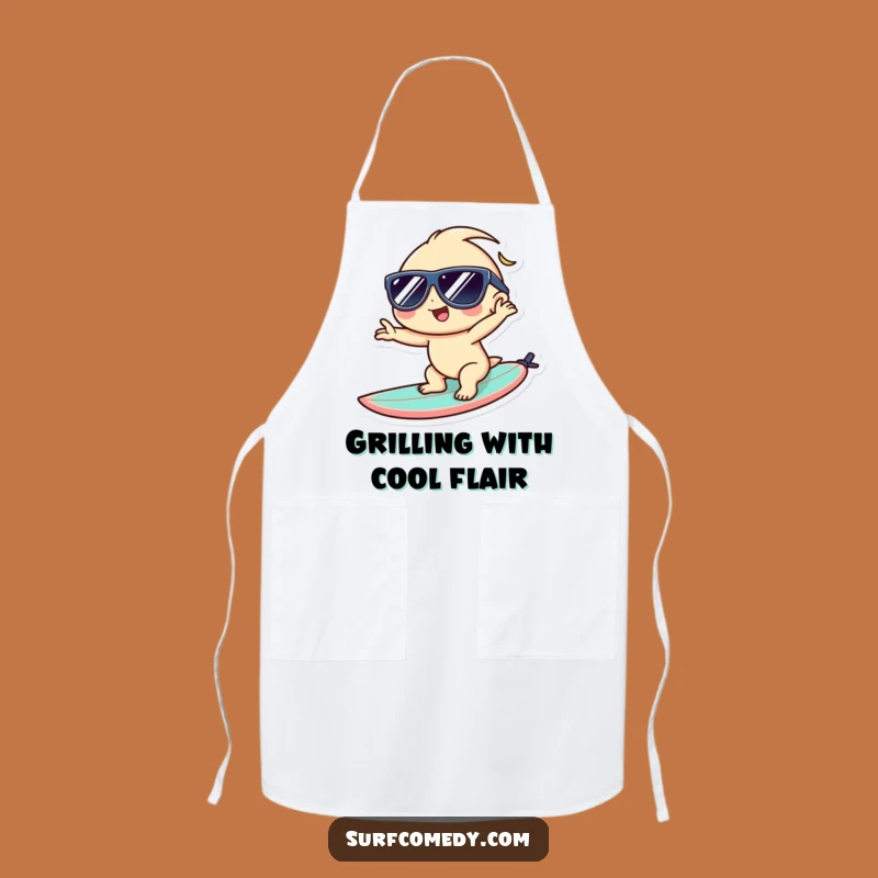 Funny Kawaii Surfer Apron - Cool Kitchen Vibes Gift