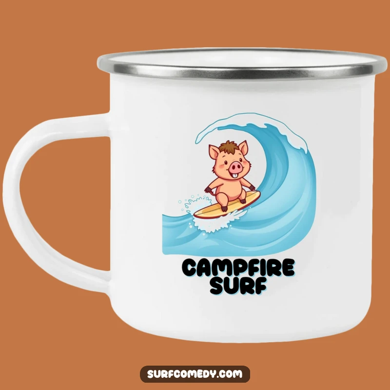 Funny Surfer Boar Camping Mug: Adventure Fuel for Beach Lovers