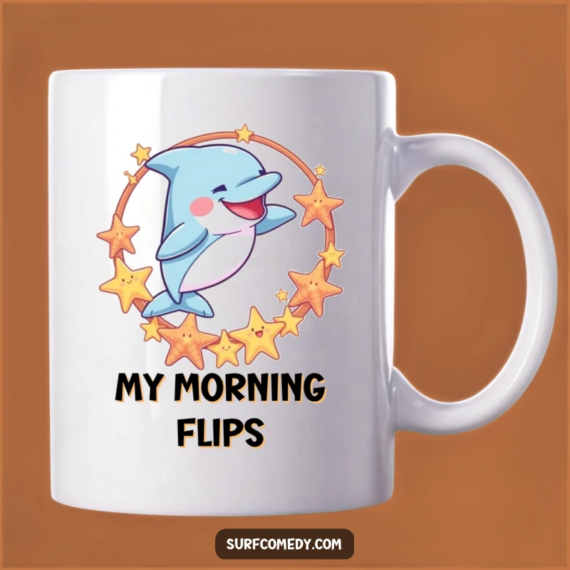 Funny Dolphin Hoop Jump Mug - Hilarious Ocean Gift for Marine Lovers