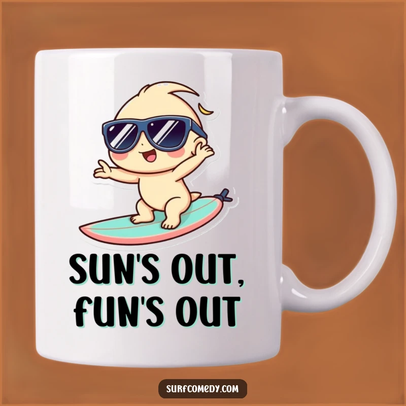 Funny Kawaii Surfer Mug - Cool & Chill Gift for Beach Lovers