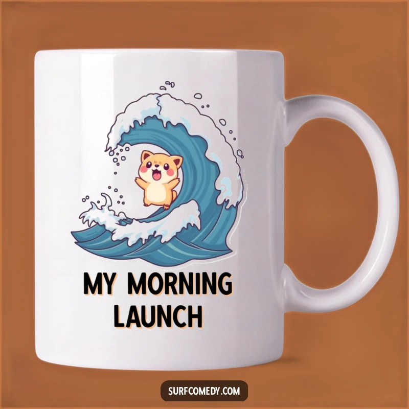 Funny Rogue Wave Animal Toss Mug - Surprised Splash Gift!