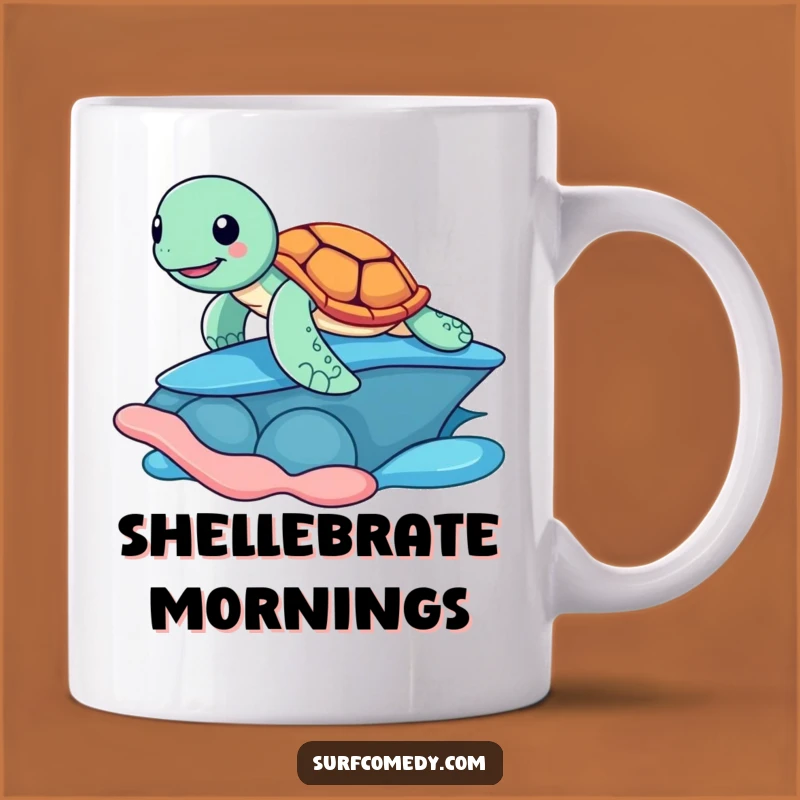 Funny Surfing Turtle Mug - Hilarious Beach Gift for Shell Lovers