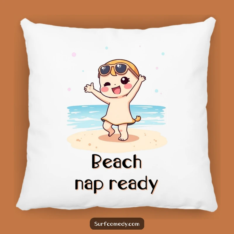 Funny Kawaii Beach Dancer Pillow - Cozy and Hilarious Character Accent
