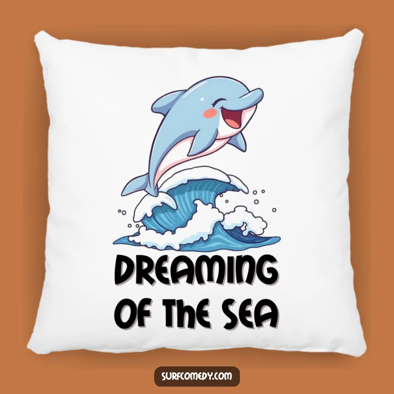 Funny Dolphin Leaping Pillow: Cozy Up with Ocean Giggles