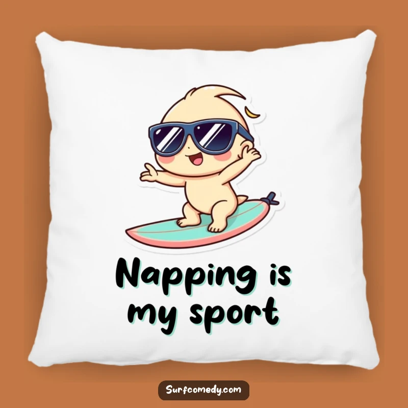 Funny Kawaii Surfer Pillow - Cool Comfort for Beachy Dreams