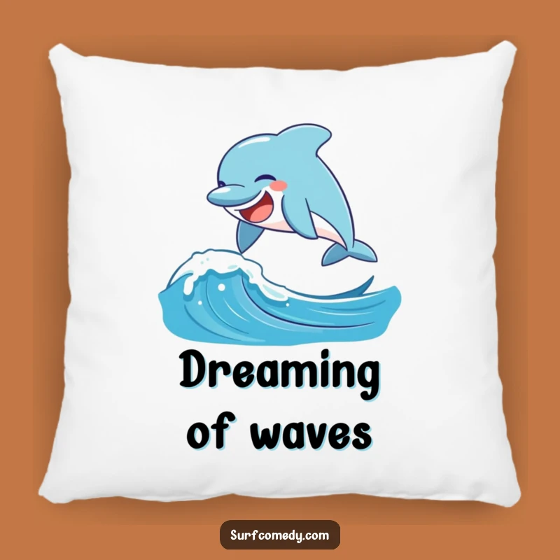 Funny Laughing Dolphin Pillow - Cozy Ocean Comfort Gift