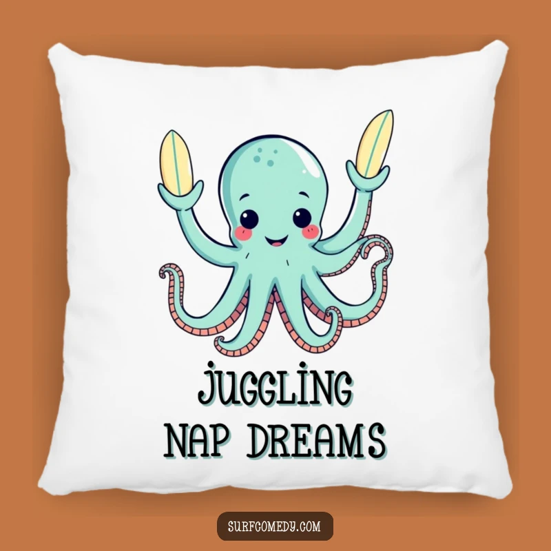 Funny Octopus Comfort Pillow: Cuddle Up with This Hilarious Juggler!