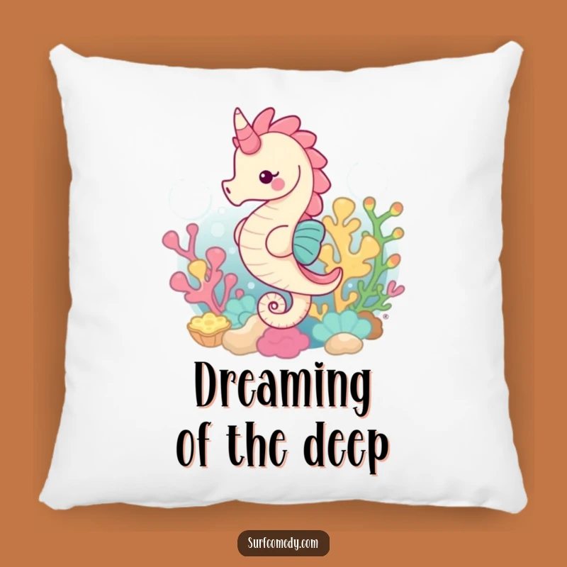 Funny Seahorse Pillow: Cozy Comfort with Underwater Grace!