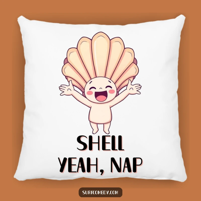Funny Seashell Catcher Pillow: Cozy Joy for Beachy Comfort