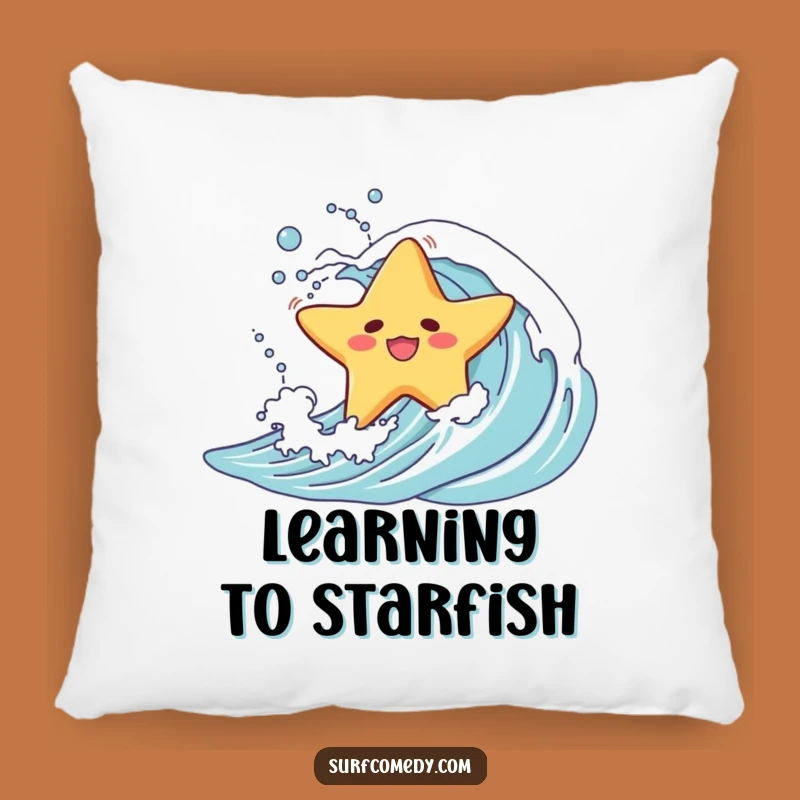 Funny Starfish Wipeout Pillow: Comfy Cushion With Humor, Perfect Funny Gift