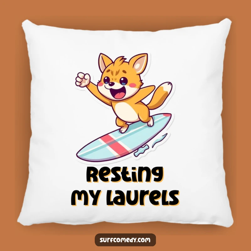 Funny Victory Pose Pillow - Rest After Winning, A Comfy Funny Gift