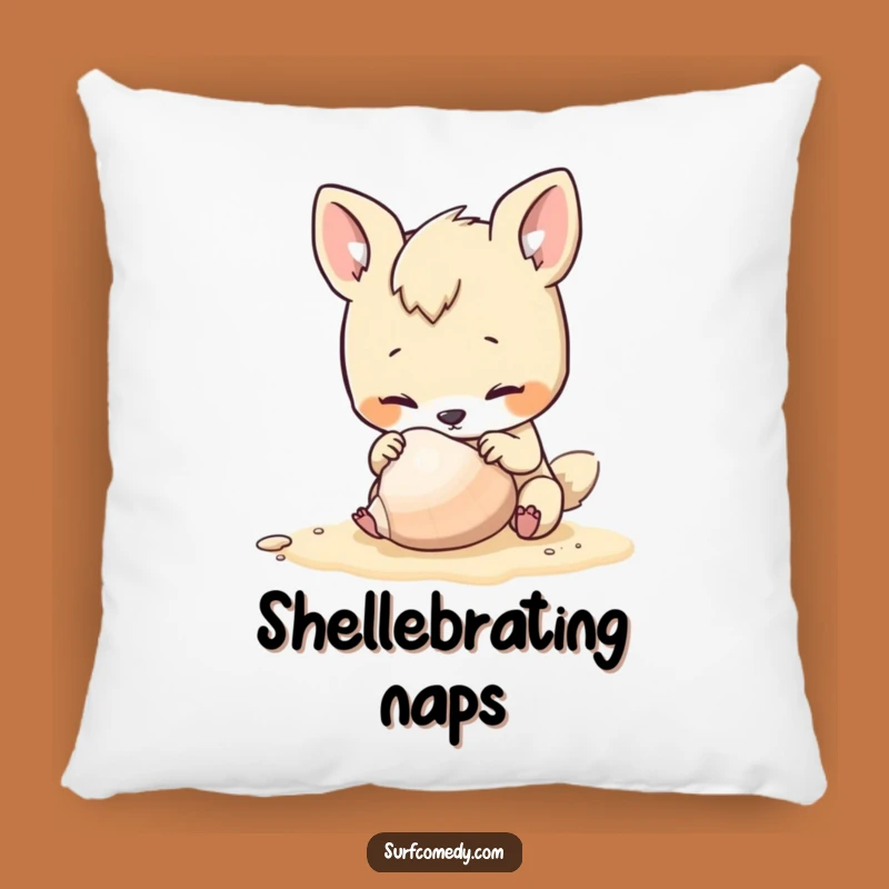 Funny Curiosity Cushion - Cute Animal Beach Seashell Accent Pillow Gift
