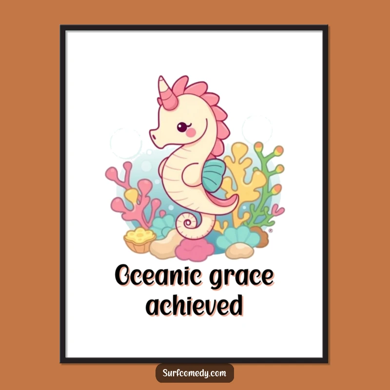 Funny Seahorse Digital Art: Instant Underwater Grace!