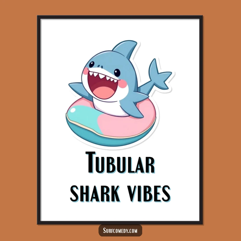 Funny Shark Ride Digital Print: Instant Hilarious Art for Your Walls!