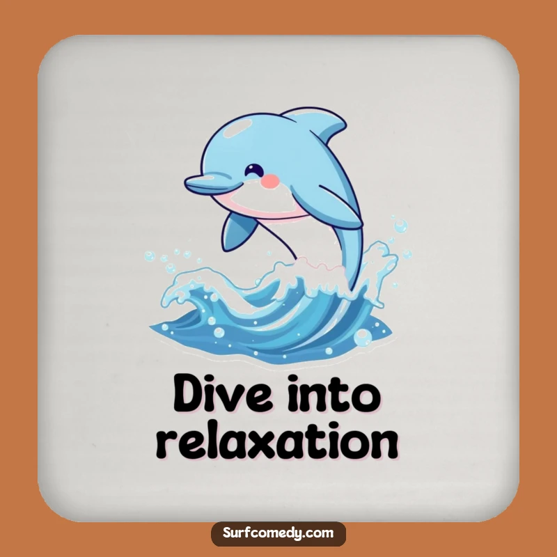 Funny Kawaii Dolphin Leaping Coaster Set, Table Protection Gift