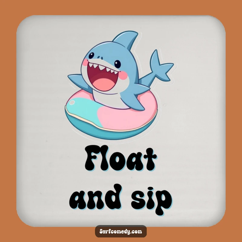 Funny Shark Inner Tube Coaster: Protect Surfaces with Hilarious Charm!