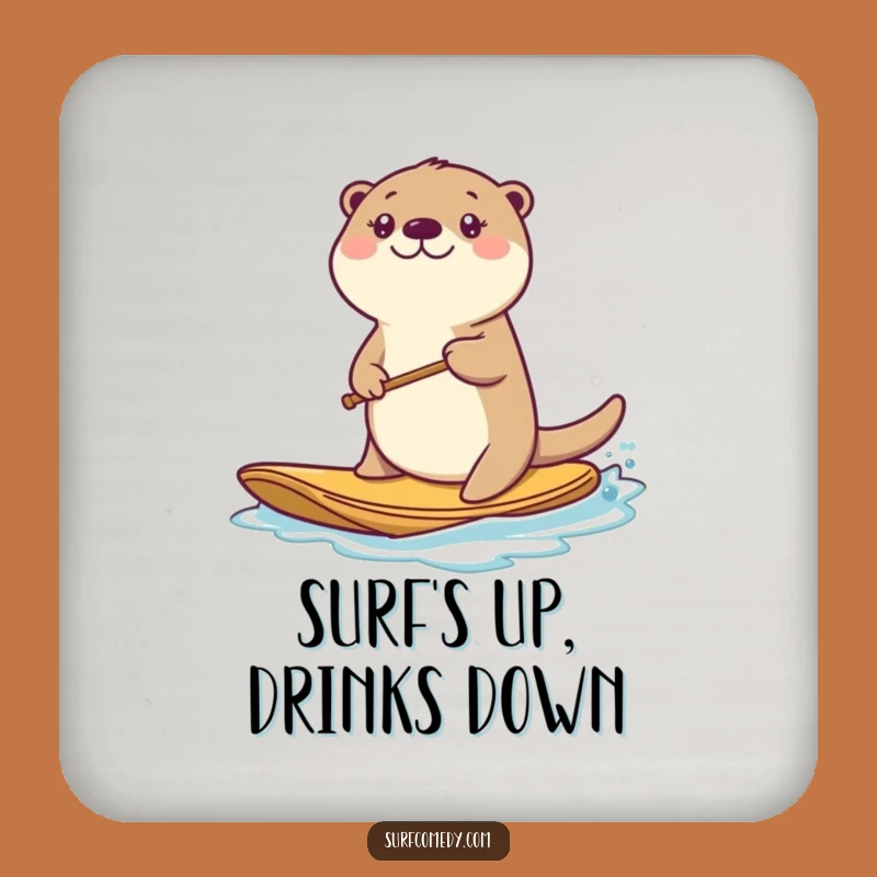 Funny Kawaii Otter Coaster - Energetic Board Drink Protector Gift