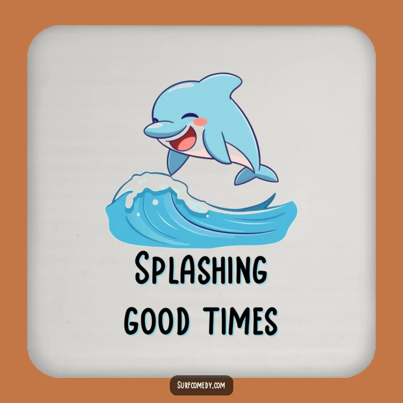 Funny Laughing Dolphin Coaster Set - Protect Surfaces Gift