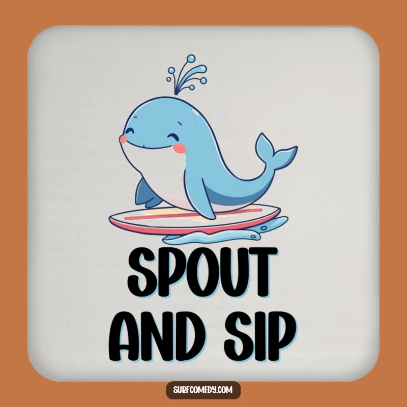 Funny Whale Surf Coaster: Spouting Fountain Protection, Party Ocean Gift