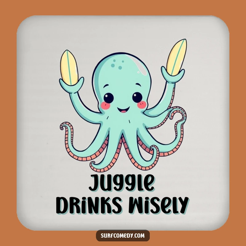 Funny Octopus Juggling Coaster: Protect Surfaces with Hilarious Charm!
