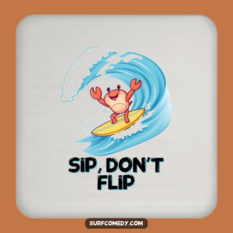 Funny Crab Surf Coaster: Handstand Surfer Protection, Party Beach Gift