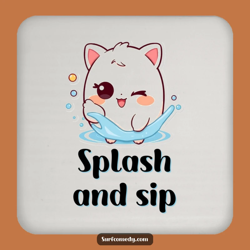 Funny Water Splasher Coaster: Playful Wink for Drink Protection