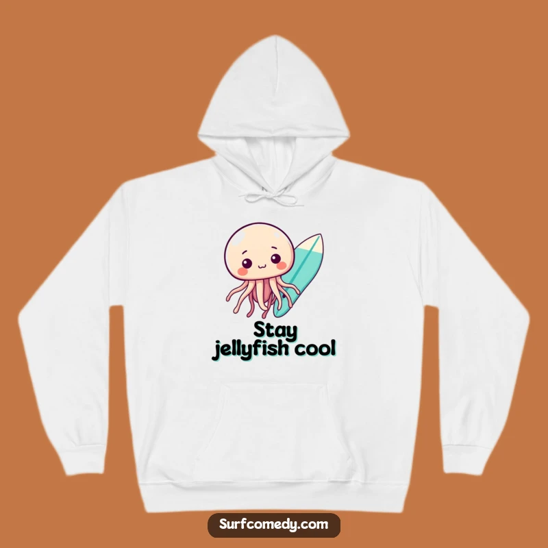 Cozy Funny Kawaii Jellyfish Hoodie - Warm and Whimsical Surf Wear