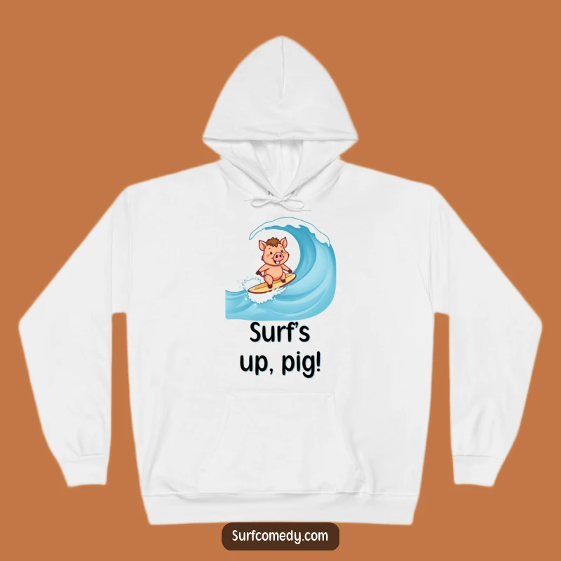 Cozy Funny Surfer Boar Hoodie: Warmth for Your Inner Beach Bum