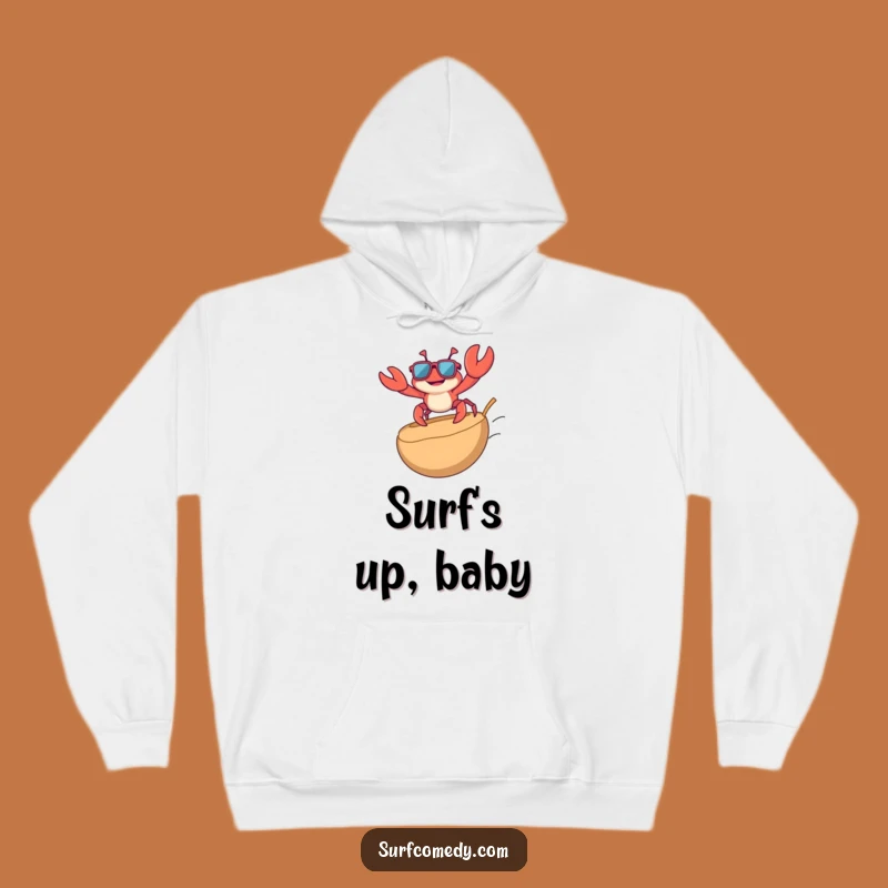 Funny Crab Surfing Hoodie - Cozy & Hilarious Beach Lover Gift