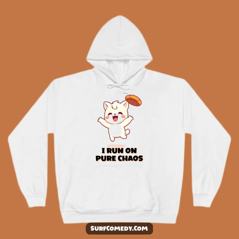 Funny Kawaii Frisbee Catcher Hoodie - Cozy & Playful Gift for All