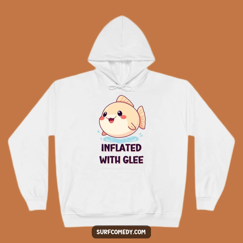 Funny Pufferfish Hoodie: Inflated with Joy - A Hilarious Gift!