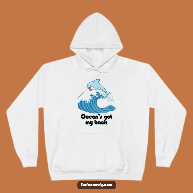 Funny Dolphin Wave Hoodie: Cozy & Comical Ocean Adventure Wear, Ideal Funny Gift