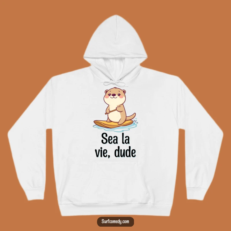 Funny Kawaii Otter Hoodie - Cozy Paddling Board Warmth Gift
