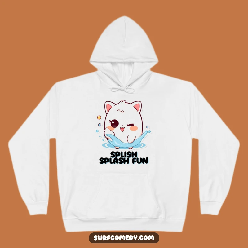 Funny Water Splasher Hoodie: Cozy Wink for a Playful Feeling