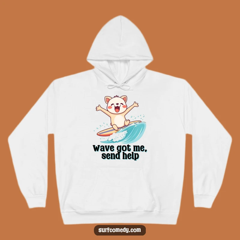 Funny Wipeout Animal Hoodie - Comical Surfer FAIL Warm Gift!