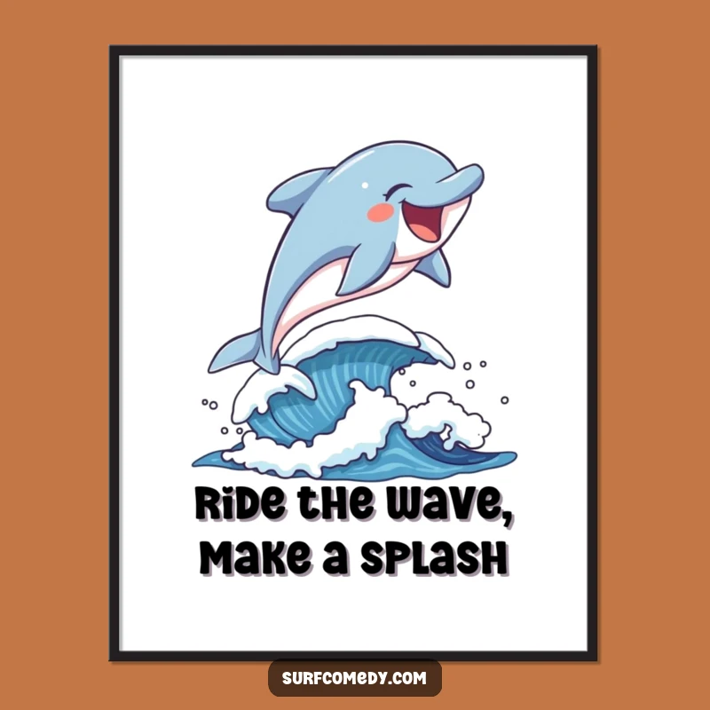 Free Printable Laughing Dolphin Wall Art - Playful Ocean Decor Downloadable