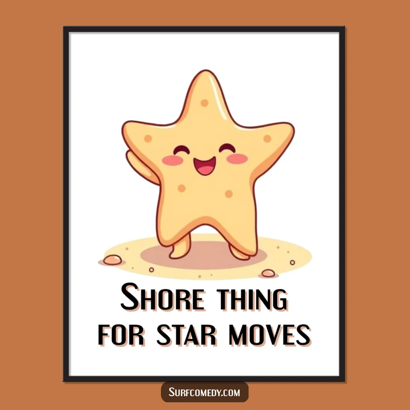 Funny Free Printable Wall Art: Starfish Dances, Beach Downloadable Art!