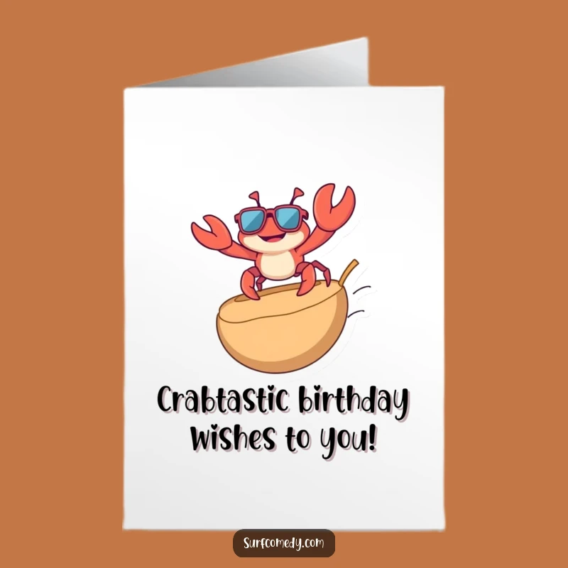 Free Printable Funny Crab Birthday Card - Downloadable DIY Gift for a Cool Celebration
