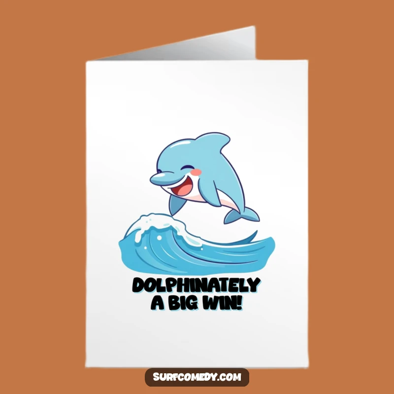 Dolphin Leap Congrats: Free Printable Card for Ocean-Sized Success!