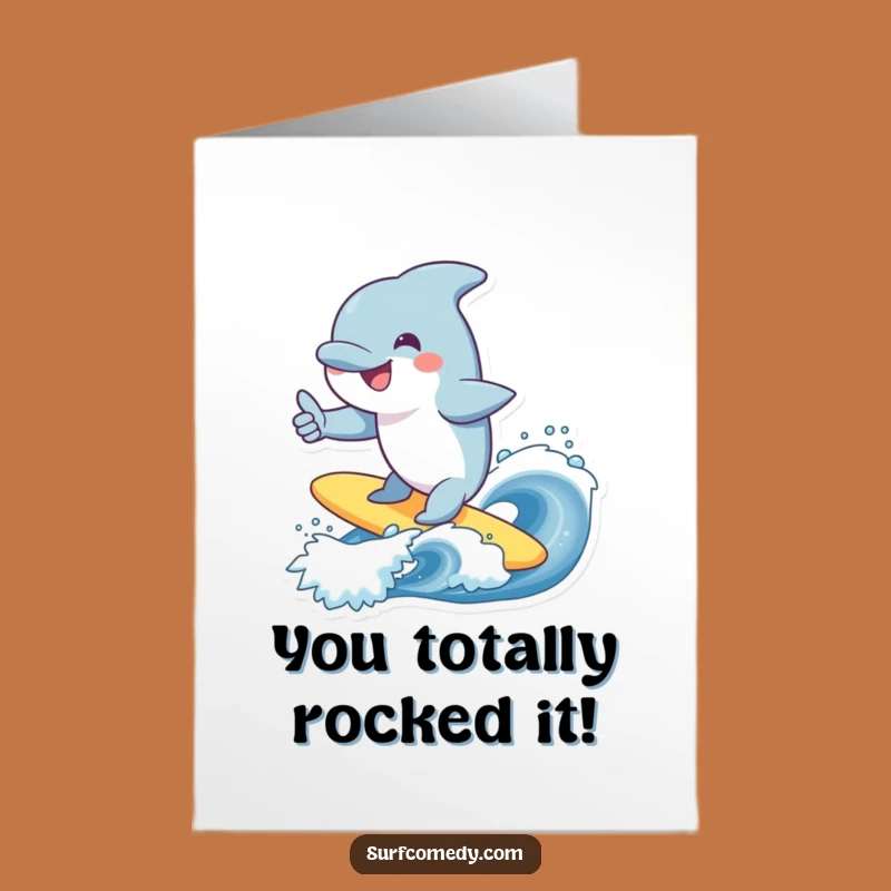Free Printable Congrats Card: Dolphin Surf Success, Awesome Downloadable Gift