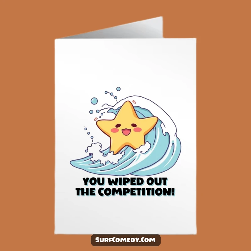 Free Printable Congratulations Card: Starfish Wipeout Funny Downloadable Gift