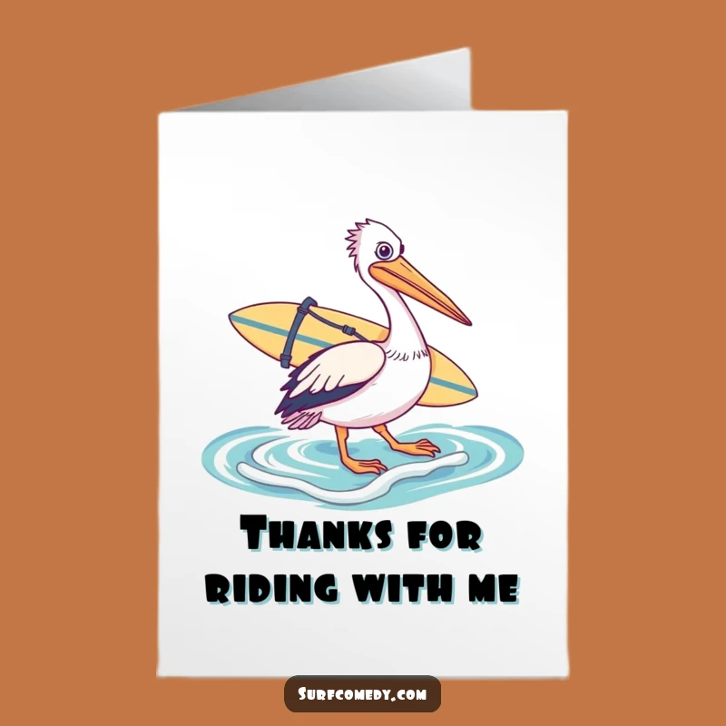 Free Printable Funny Pelican Thank You Card - Downloadable DIY Gift of Gratitude