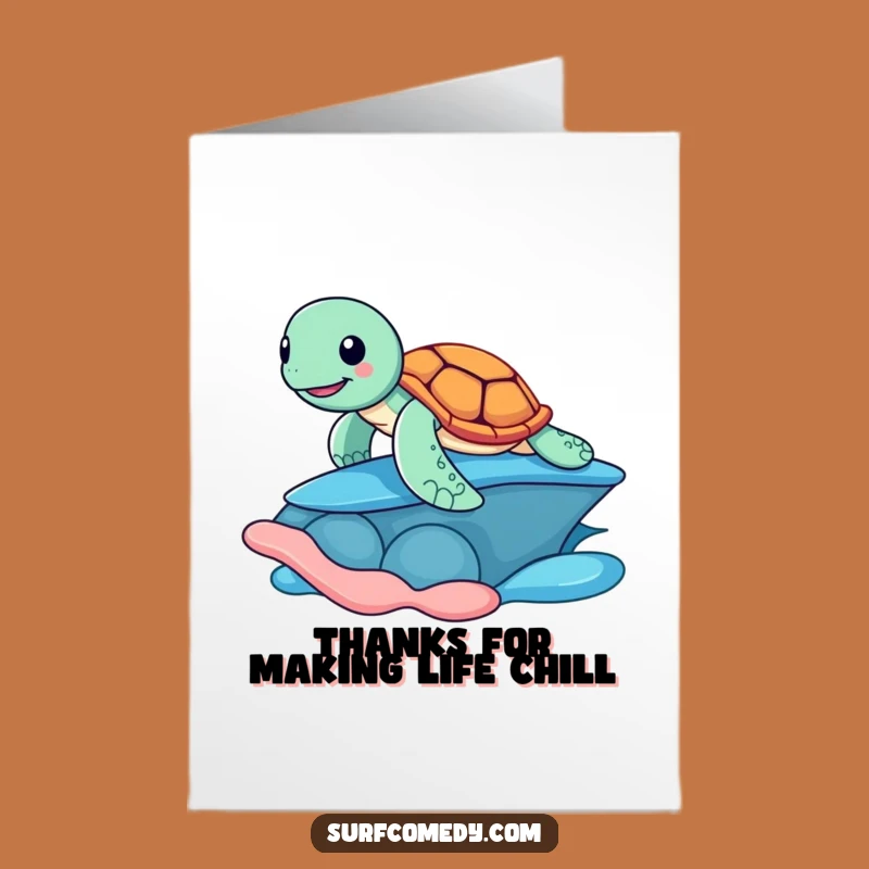 Free Printable Funny Turtle Thank You Card - Downloadable DIY Gift of Gratitude