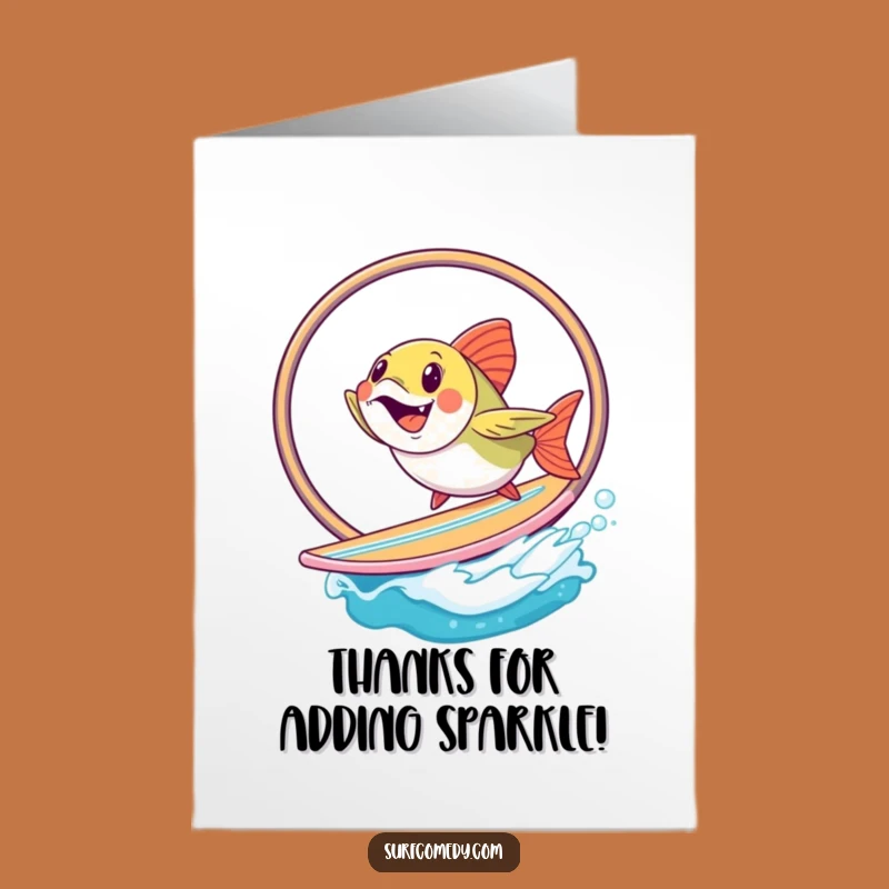 Free Printable Thank You Card: Fish Hoop Trickster - Funny Downloadable Gratitude!