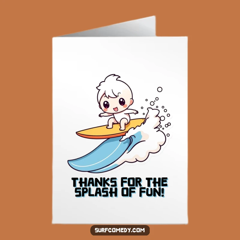 Free Printable Thank You Card: Kawaii Wipeout Appreciating Help Funny Downloadable Gift