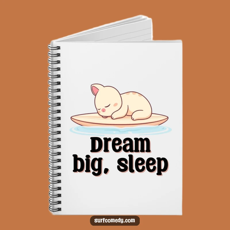 Funny Sleepy Surf Notebook - Peaceful Animal Nap Journal Gift